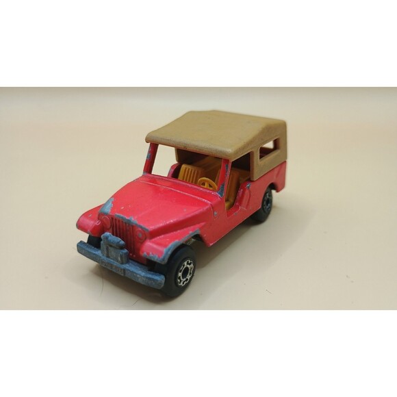 Vintage 1977 Matchbox Superfast Lesney England MB 53 Red CJB Jeep - Picture 1 of 7